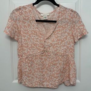 Urban Romantics S pink/peach short sleeve blouse